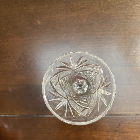 Crystal glass DIAMOND & STARBURST CORDIAL GLASSES SET OF 6 henryk szlufiernia - Picture 7 of 12